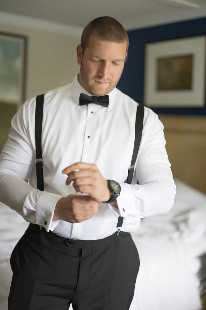 Groom Prep Lambertville Inn Wedding