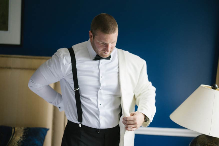 Groom Prep Lambertville Inn Wedding