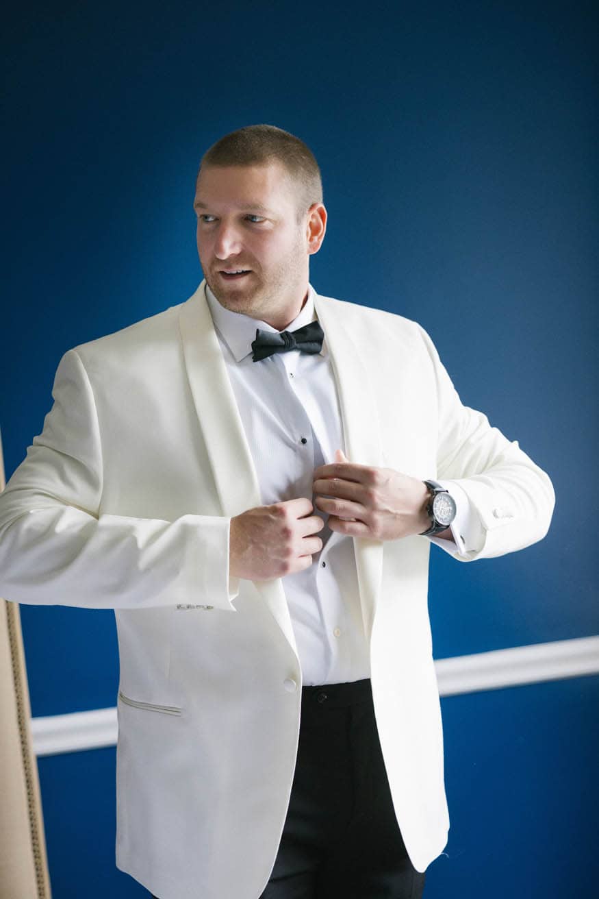 Groom Prep Lambertville Inn Wedding