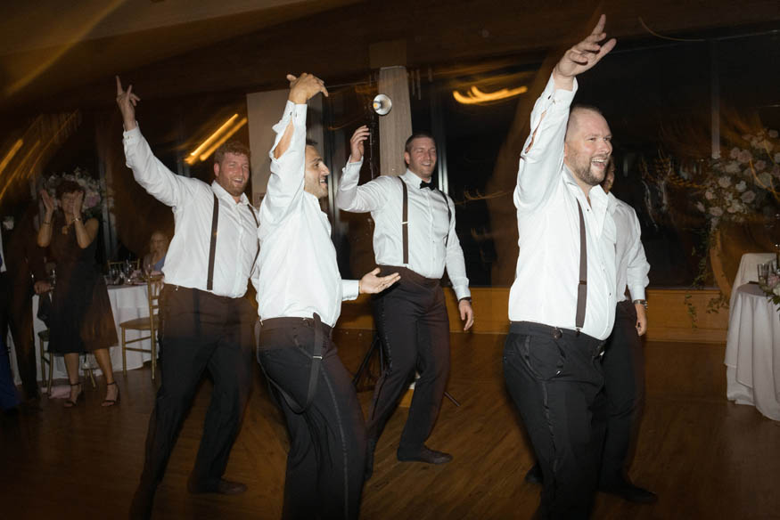 Groomsman dance moves Lambertville Inn wedding NJ