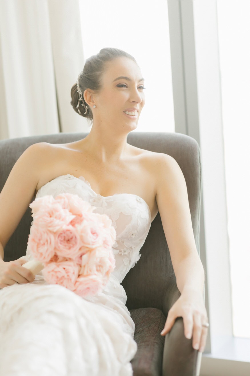 Bride ready for ceremony at Four Seasons Philadelphia