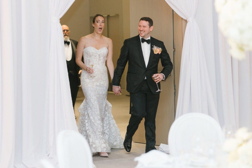 Bride and groom post-ceremony celebration Four Seasons Philadelphia
