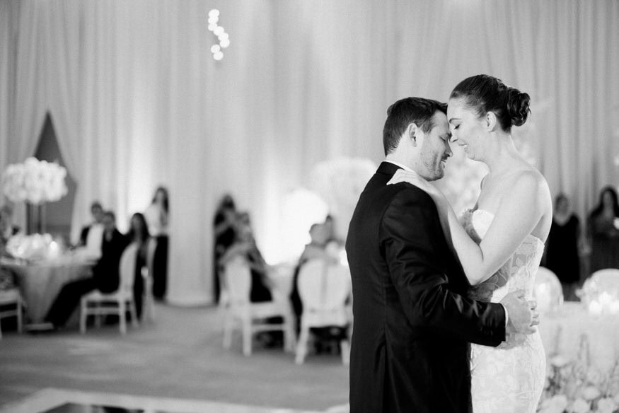 Bride and groom dancing Four Seasons Philadelphia reception