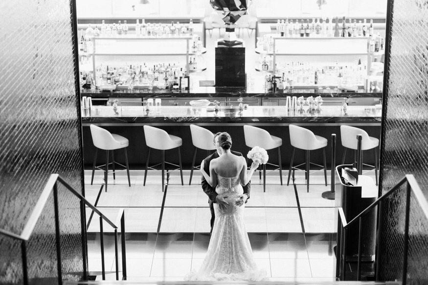 Sara and Anthony first look moment Four Seasons Philadelphia