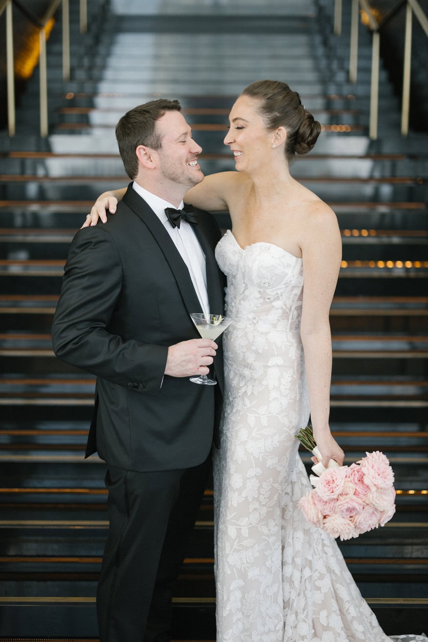 Close-up first look portrait Four Seasons Philadelphia wedding