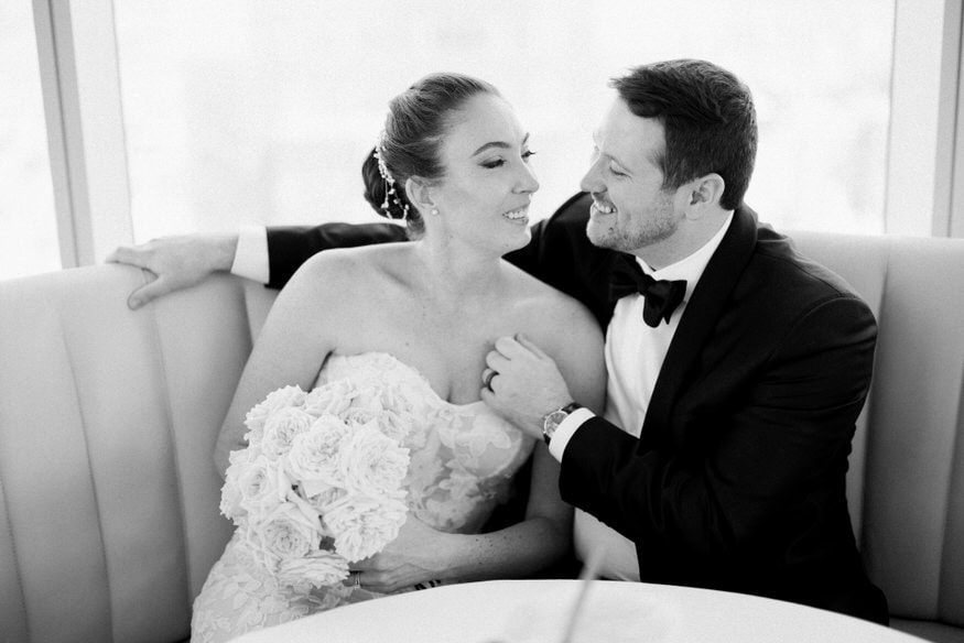 Sara and Anthony portrait at Four Seasons Sky Lounge Philadelphia