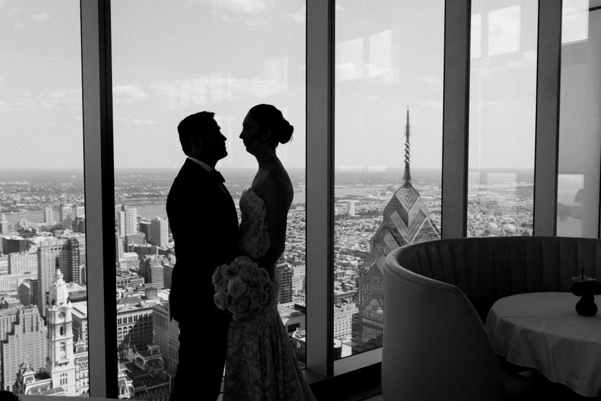 Bride and groom first look finale Four Seasons Philadelphia