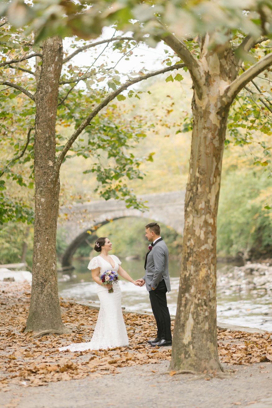 Bride Groom Nature Distant Photo Valley Green Inn Wedding