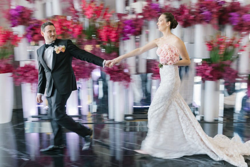 Sara and Anthony exploring Old City Philadelphia wedding portraits