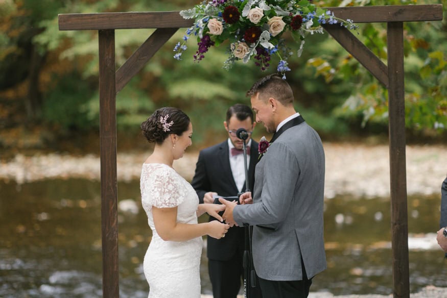 Wedding ceremony moment Valley Green Inn Philadelphia