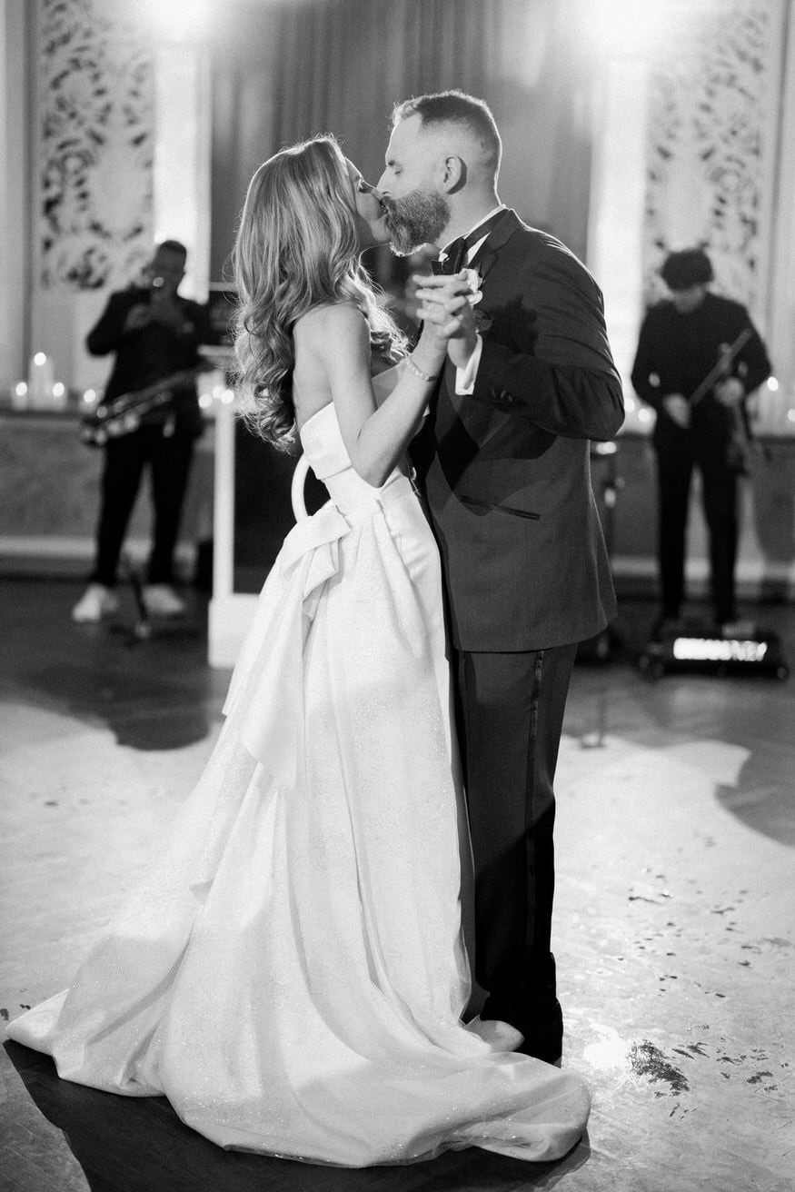 First dance at Curtis Arboretum wedding reception