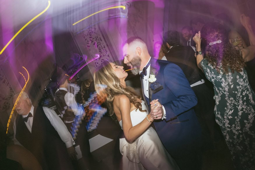 Wedding reception dancing under tent Curtis Arboretum