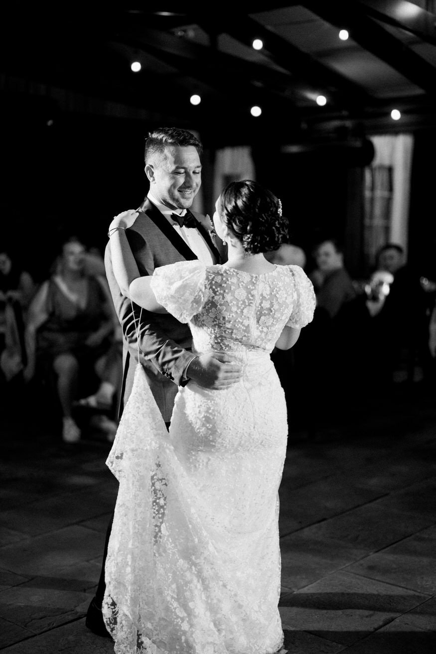 First dance at Valley Green Inn outdoor reception