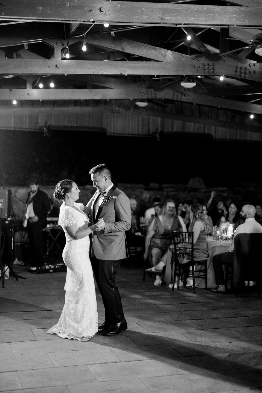 Bride and groom first dance Valley Green Inn wedding