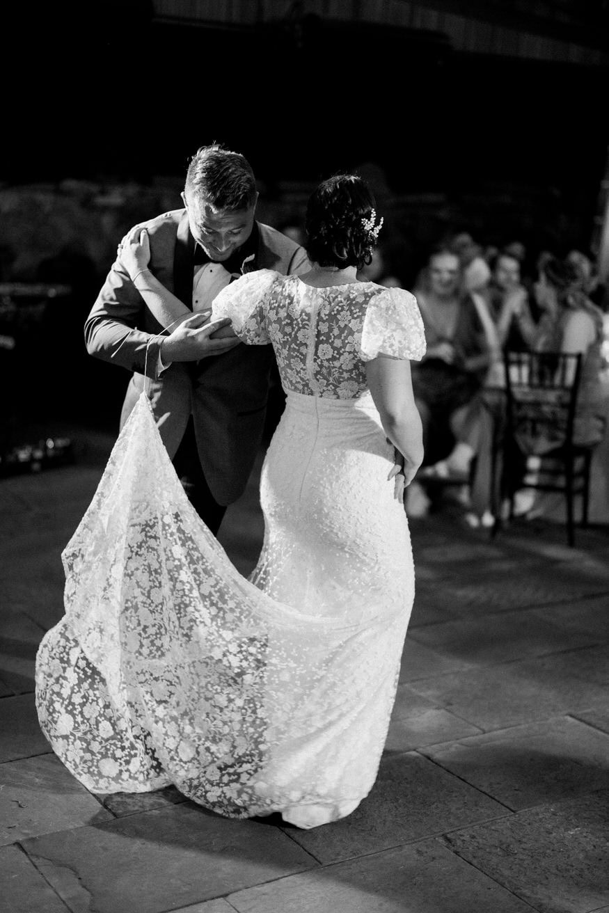 Couple dancing under stars Valley Green Inn Philadelphia