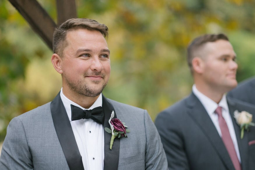 Groom solo portrait Valley Green Inn Philadelphia wedding