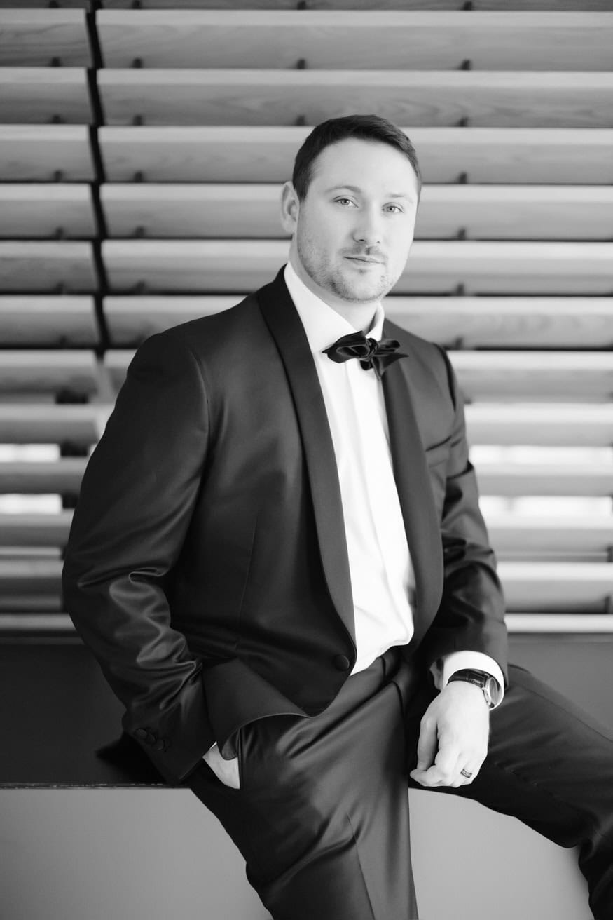 Groom portrait at Four Seasons Philadelphia wedding