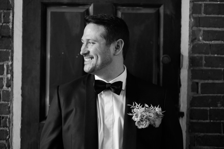 Groom portrait Four Seasons Philadelphia wedding