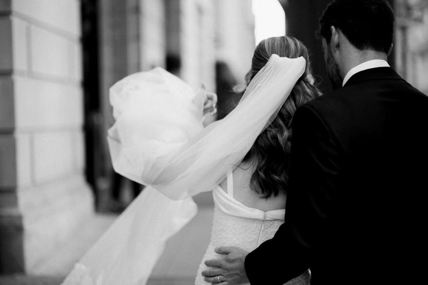 Wedding party portraits Logan Square Philadelphia