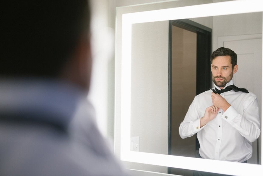 Groom getting ready at The Notary Hotel Philadelphia wedding