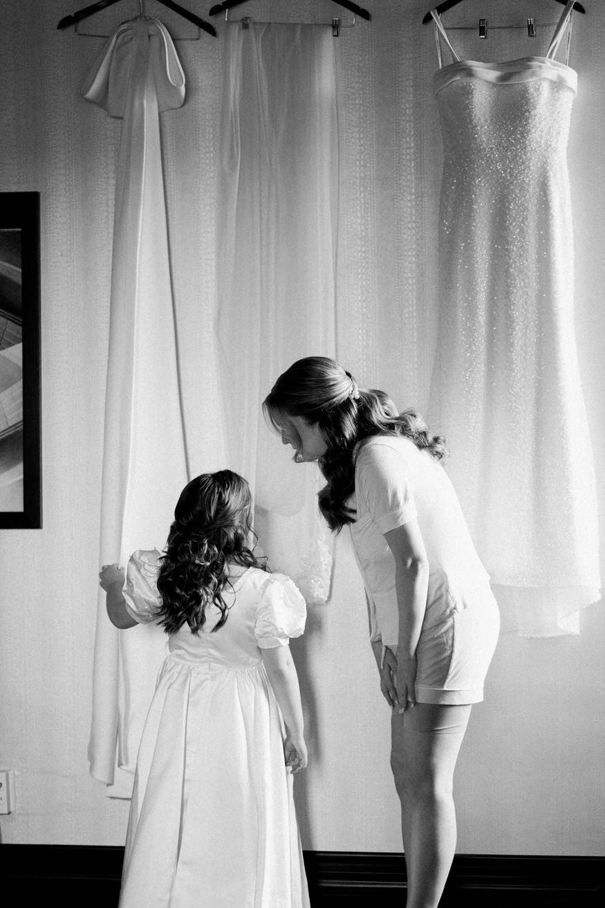 Bride preparations at The Notary Hotel wedding suite