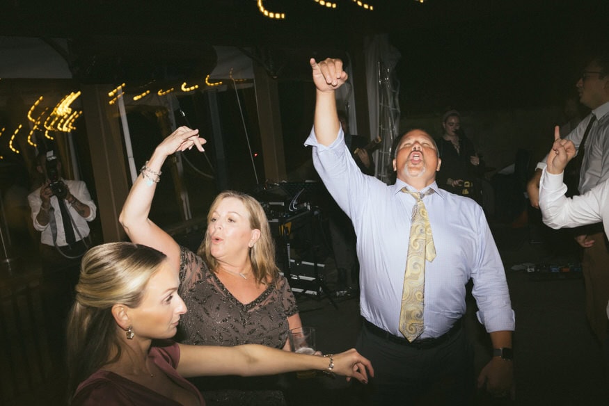 Dance floor fun Valley Green Inn wedding reception