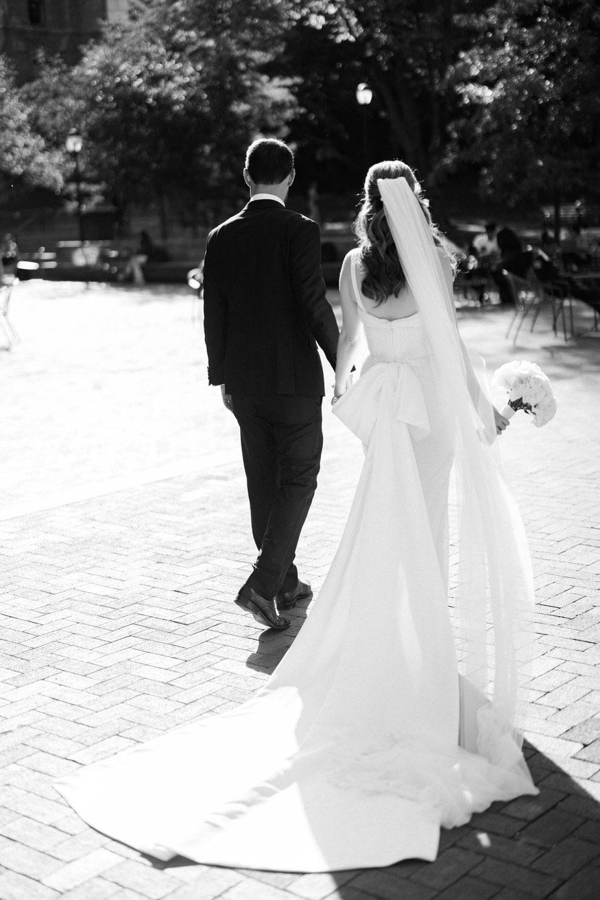 Bride and groom University of Pennsylvania wedding portraits
