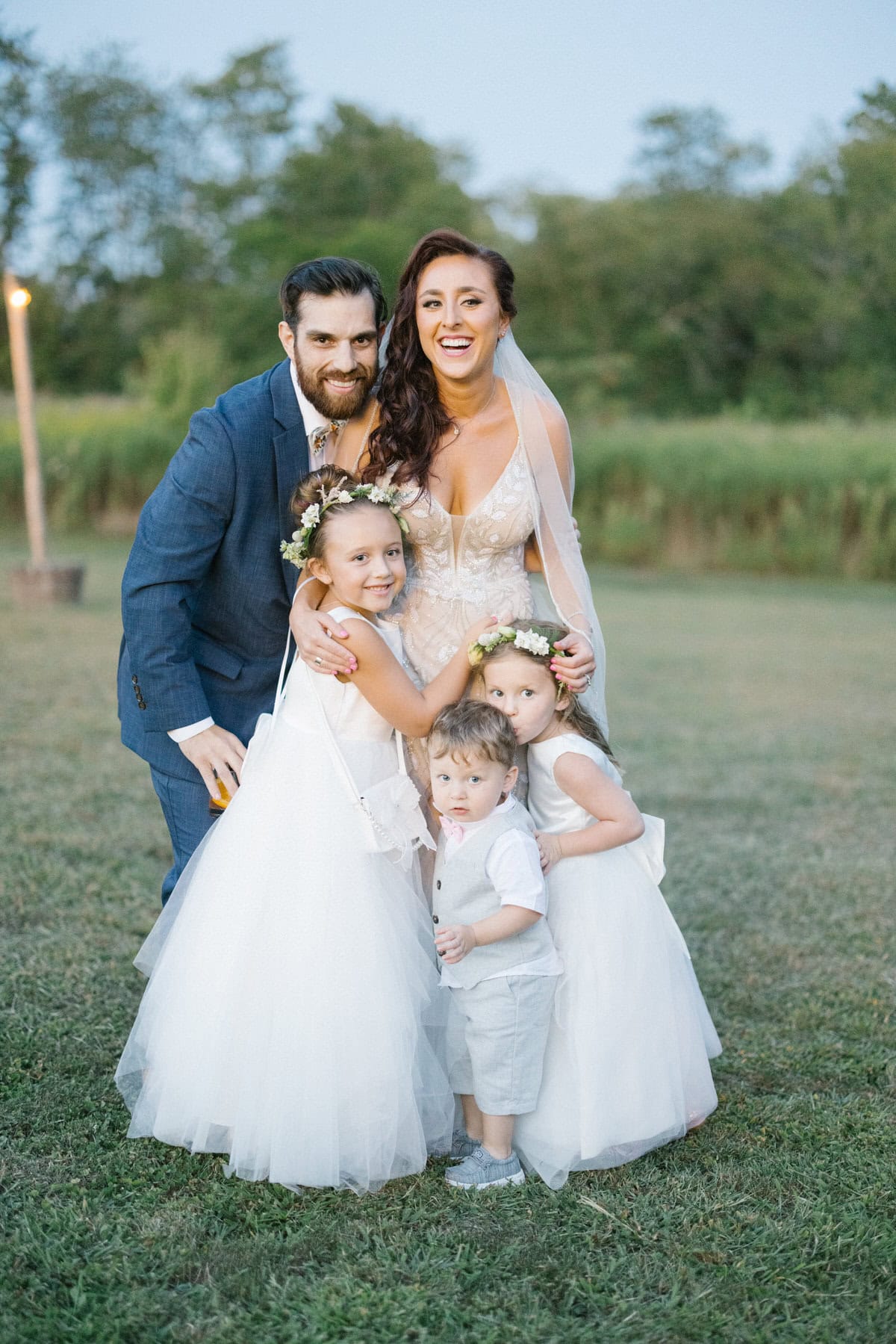 Bishop Farmstead Wedding cocktail hour portraits