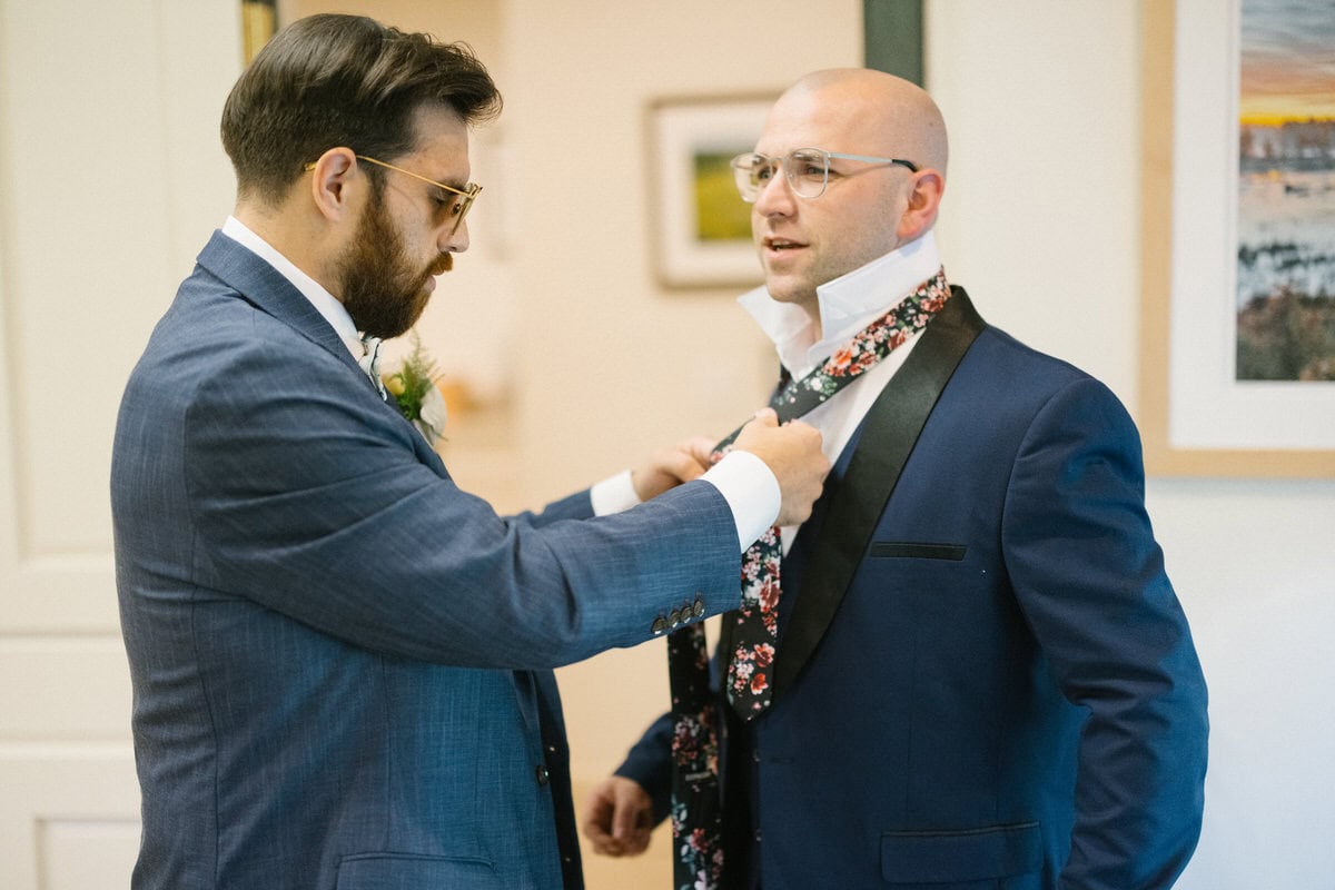 bishop farmstead wedding groom preps