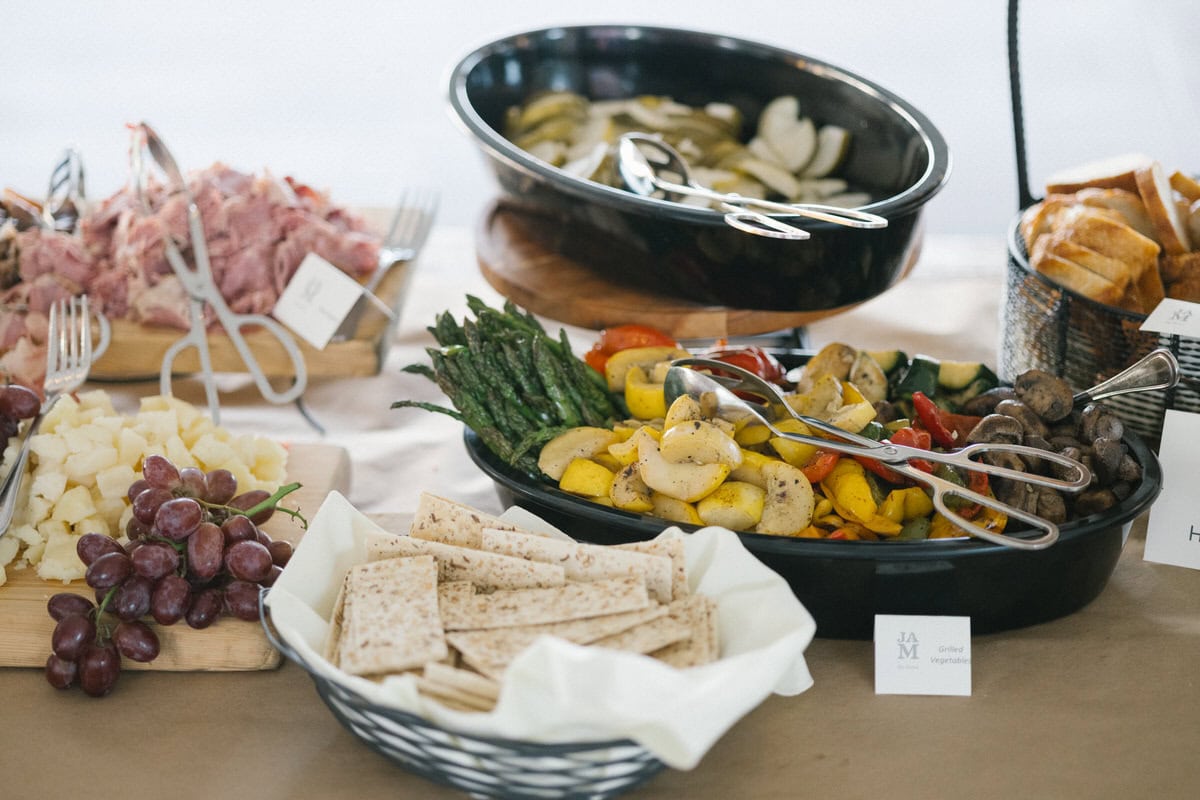 Bishop Farmstead cocktail hour JAM catering