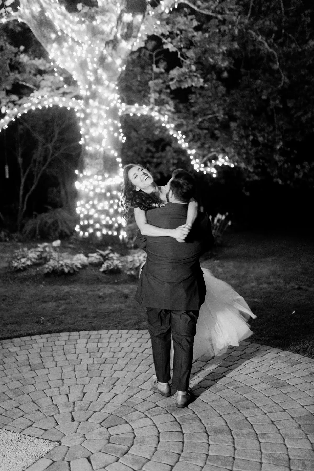 Bishop Farmstead Wedding couple night portraits