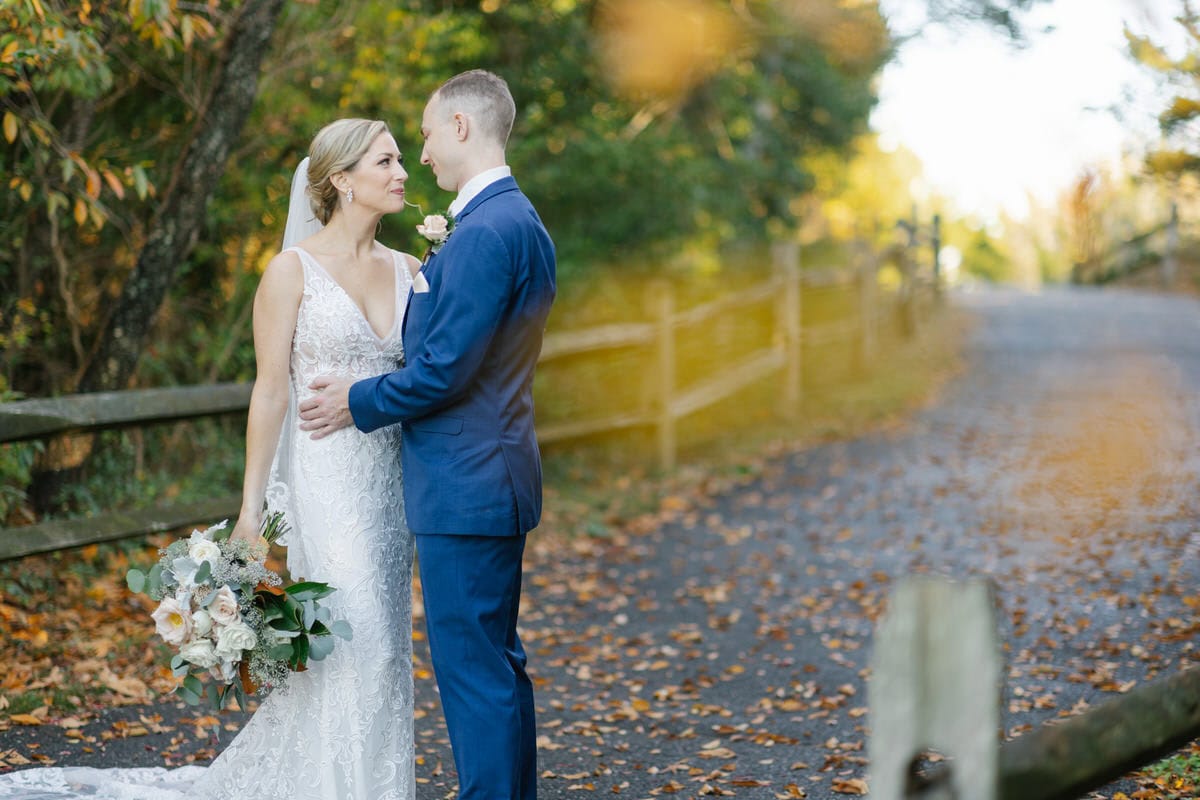 Fall foliage couple portraits near ICONA Avalon in Avalon NJ