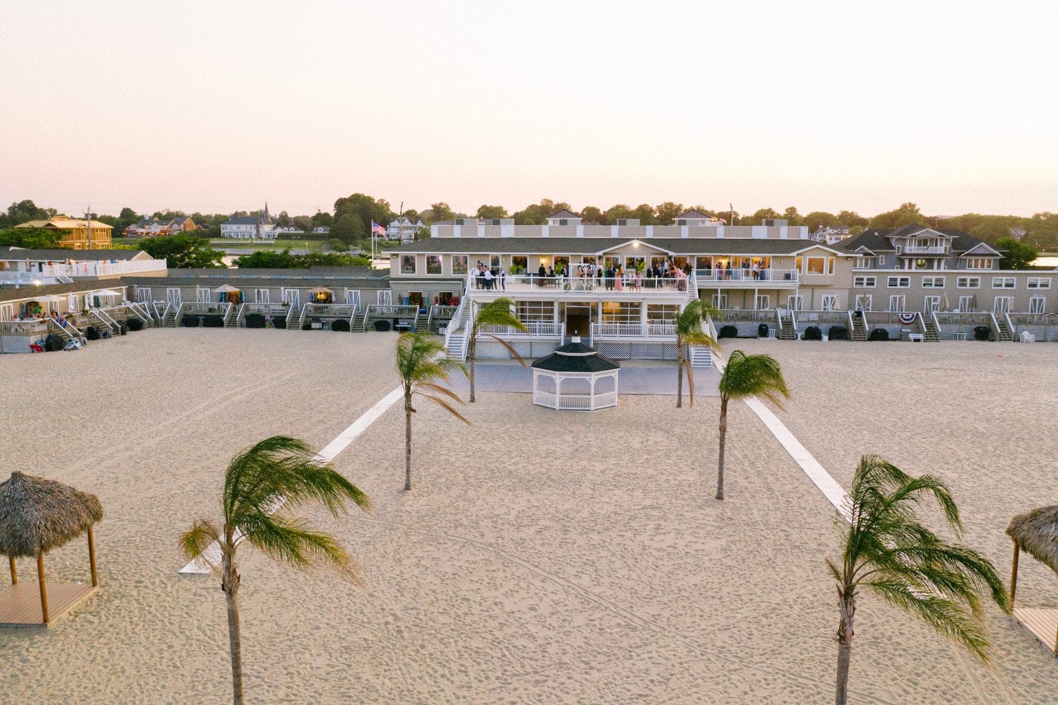 Beachfront ceremony at Windows on the Water, Sea Bright NJ
