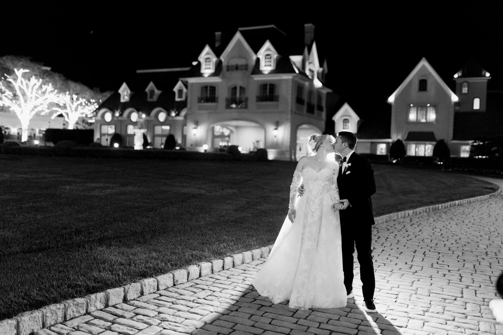 Janelle and Jim's night portraits at Park Chateau Estate