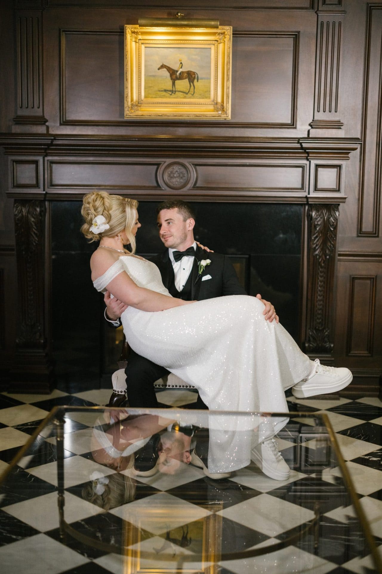 Janelle and Jim's night portraits at Park Chateau Estate