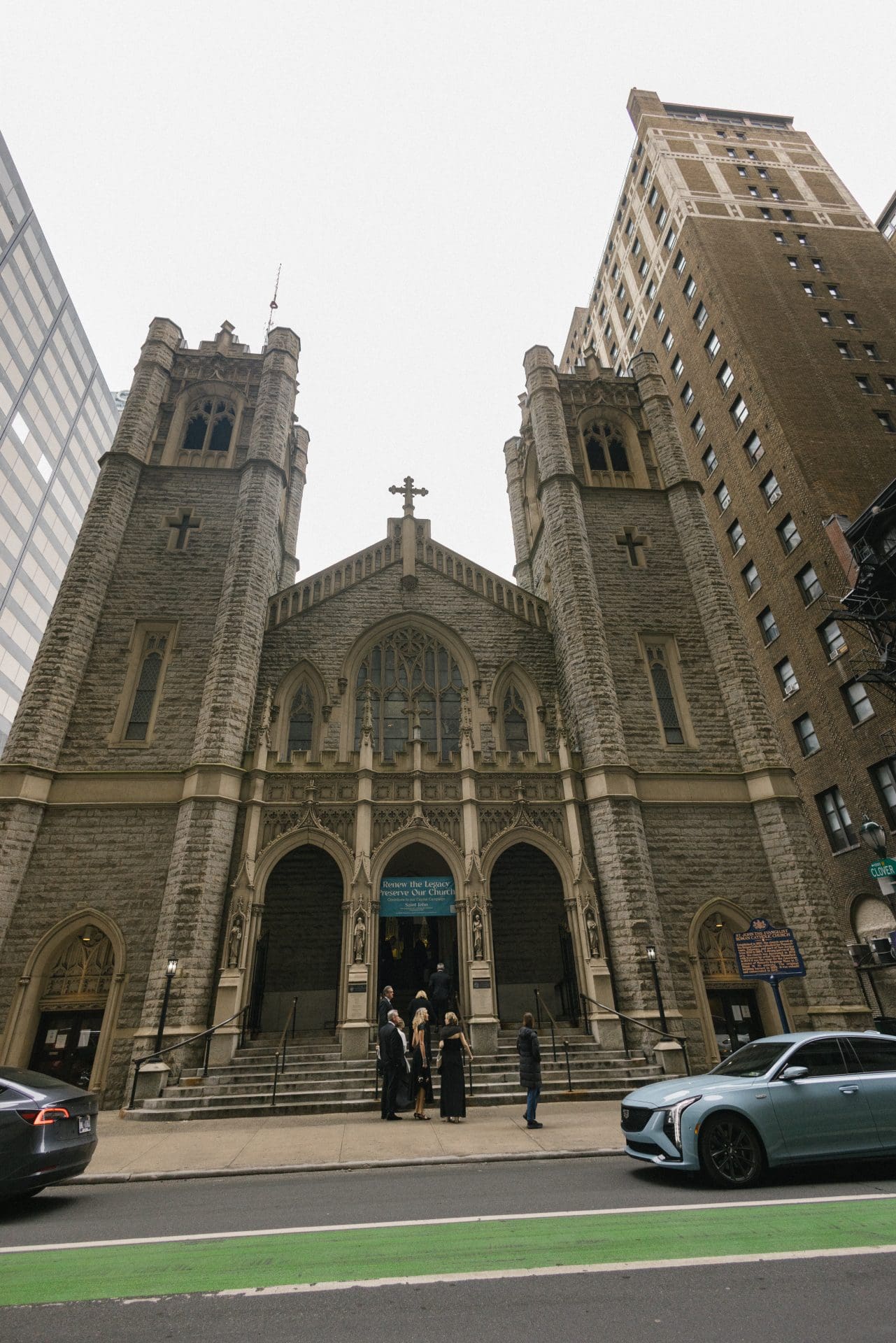 St John the Evangelist Catholic Church exterior Philadelphia wedding ceremony venue