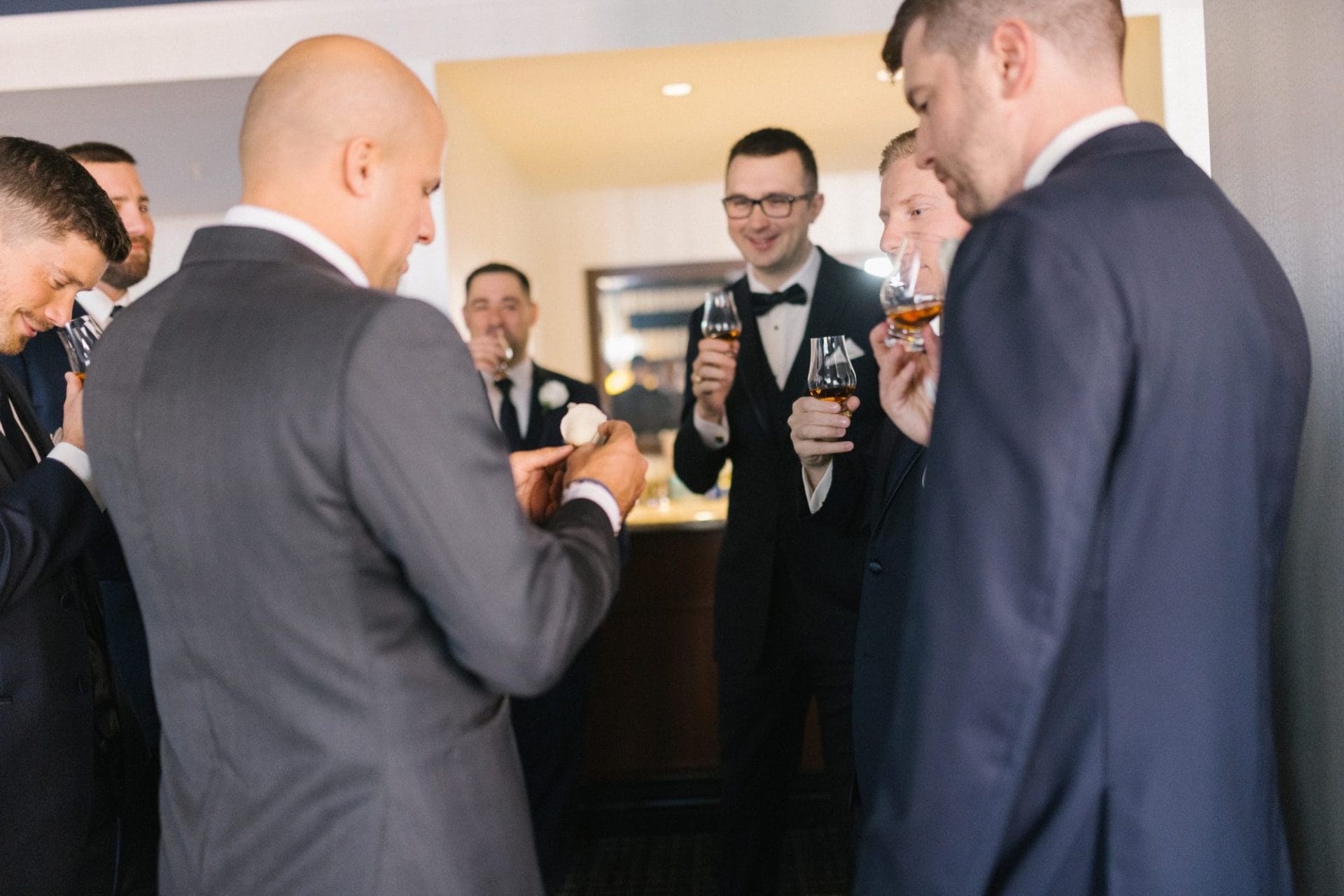 John and Carter getting ready together at the Notary Hotel Philadelphia
