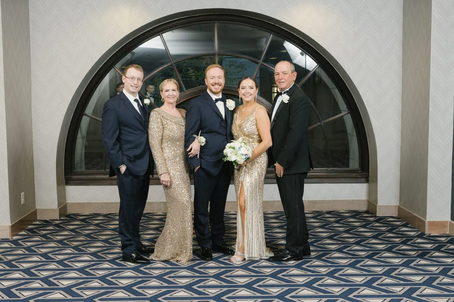 John and Carter portraits inside the Notary Hotel lobby