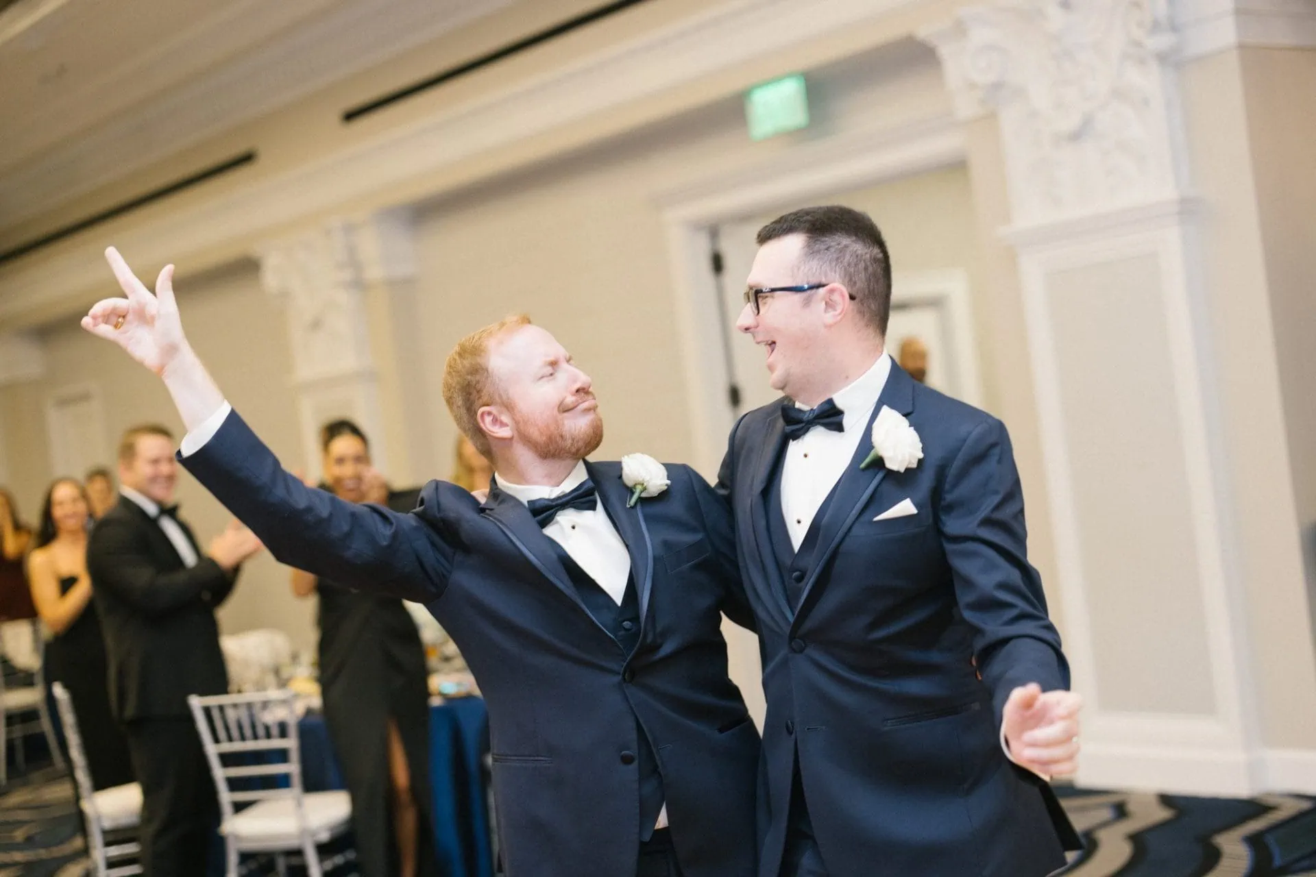 John and Carter's art-deco reception at the Notary Hotel