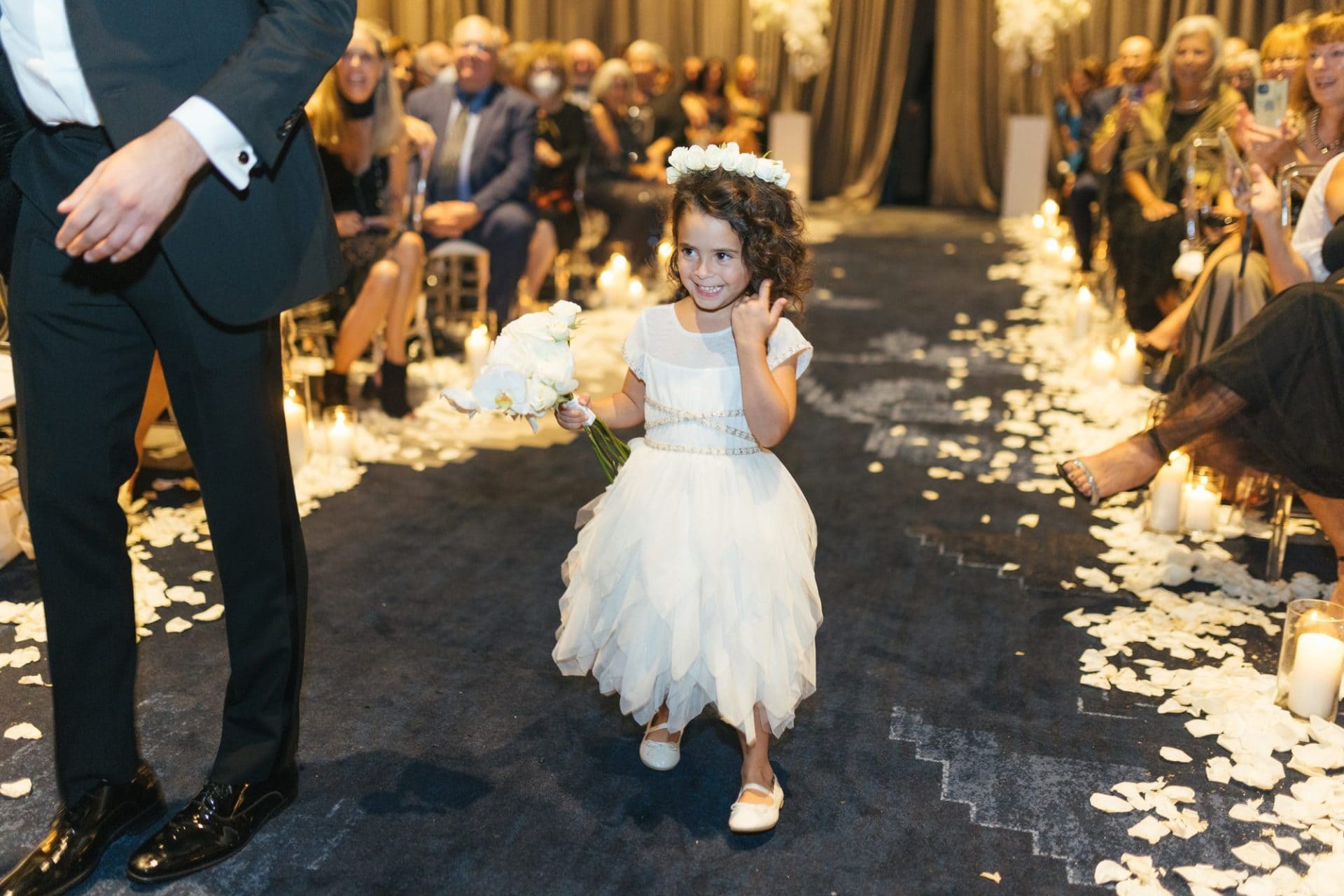 Chelsea and Tomer's Jewish ceremony under a custom chuppah at the W Hotel Philadelphia