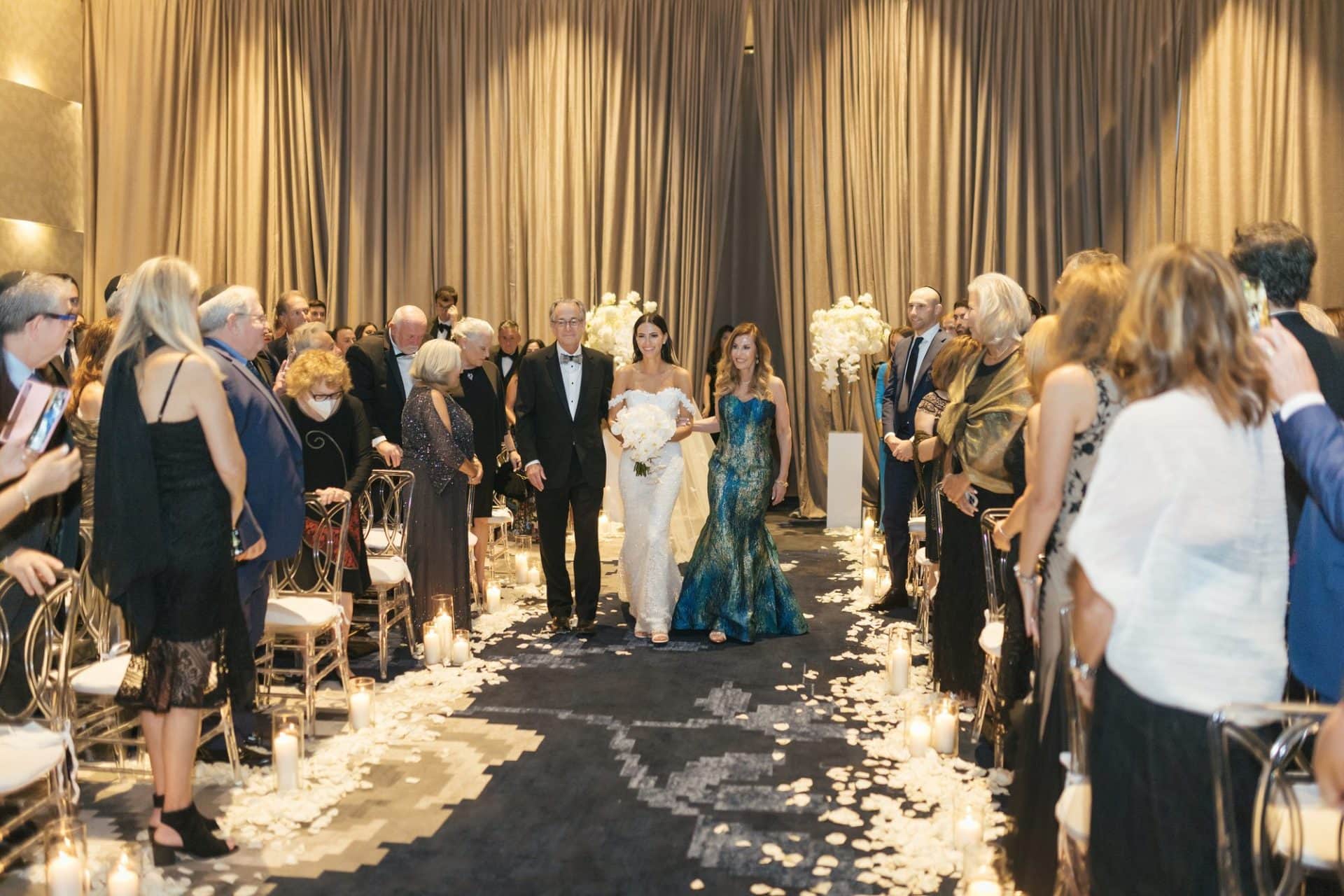 Chelsea and Tomer's Jewish ceremony under a custom chuppah at the W Hotel Philadelphia