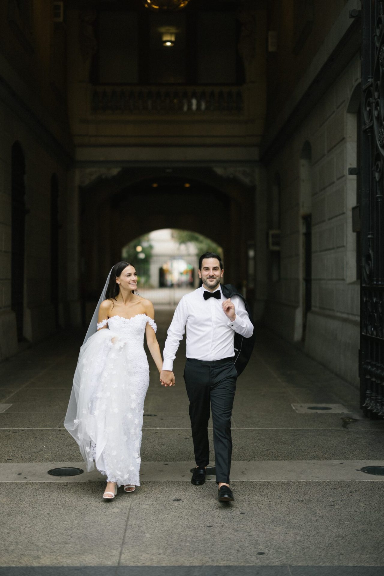 Chelsea and Tomer's couple portraits at City Hall and Dilworth Park, Philadelphia