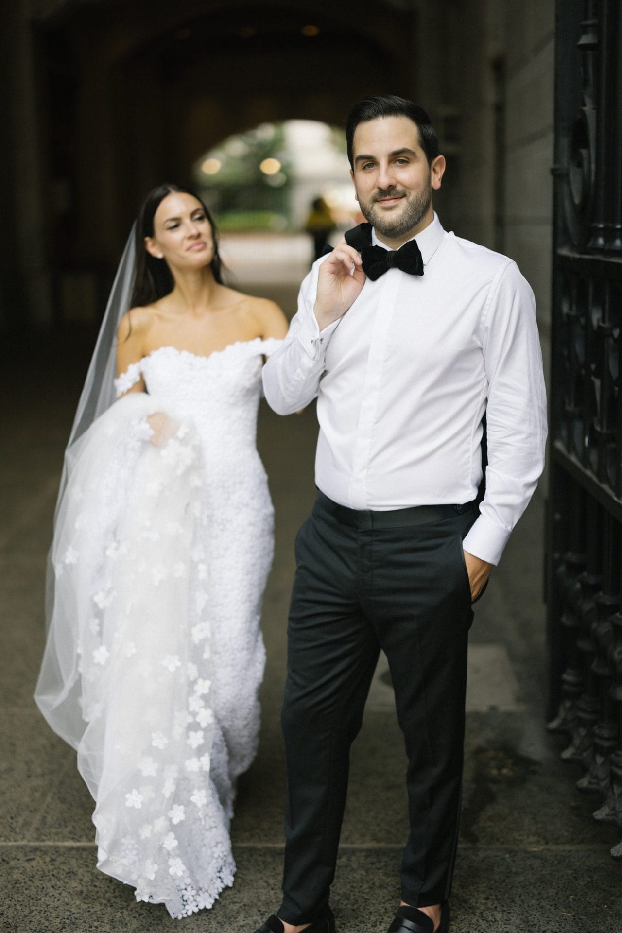 Chelsea and Tomer's couple portraits at City Hall and Dilworth Park, Philadelphia
