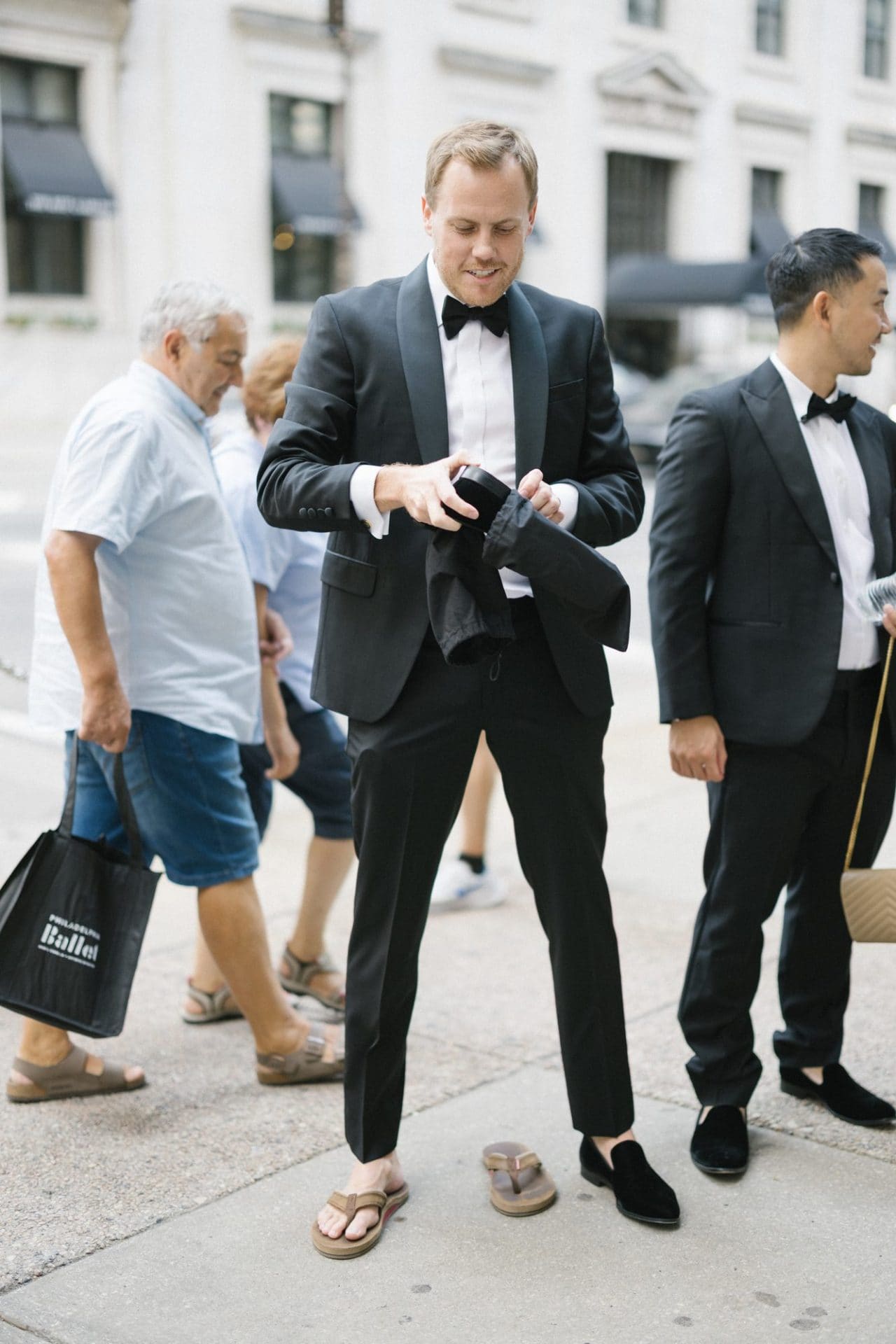 Chelsea and Tomer's wedding party at City Hall and Dilworth Park