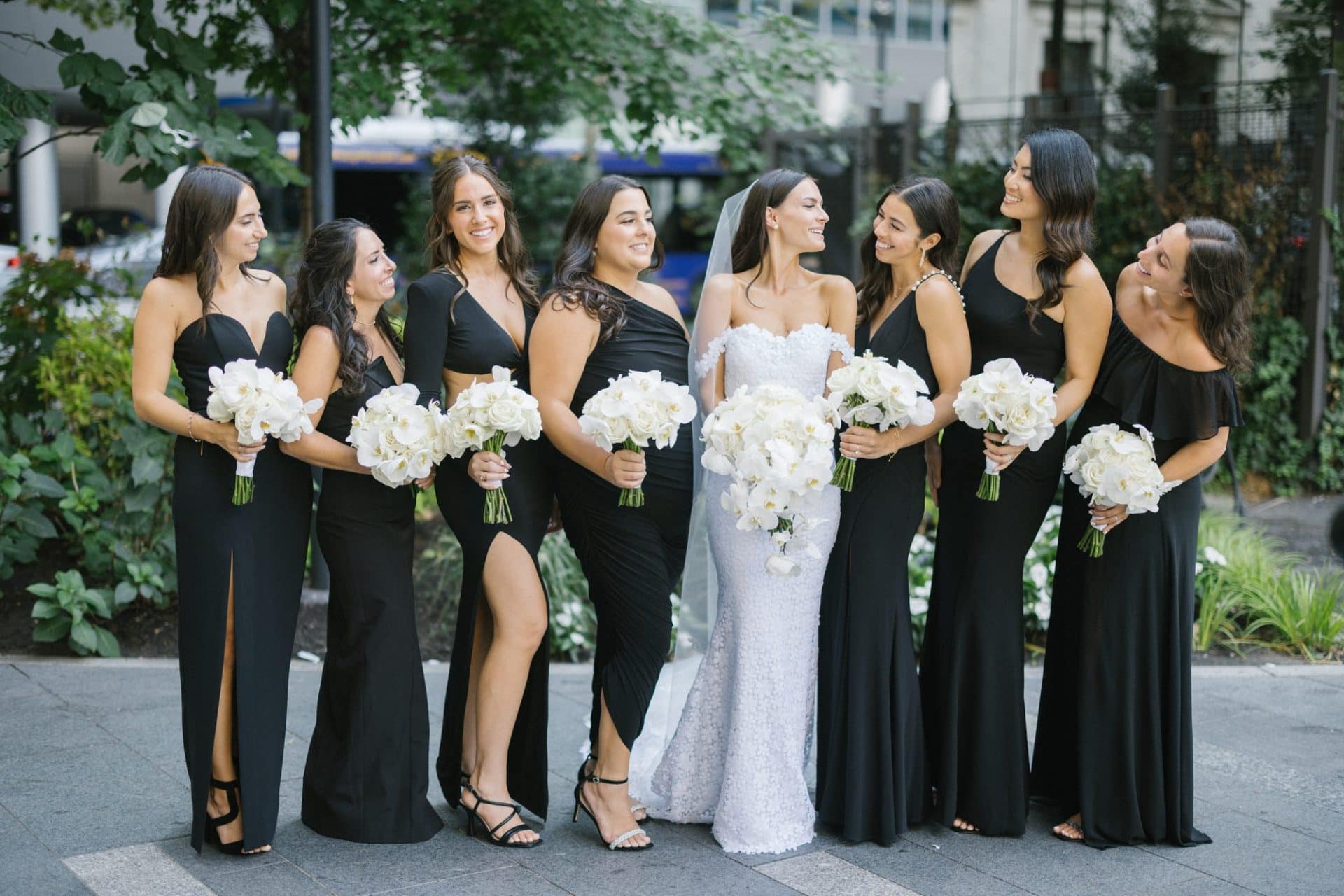 Chelsea and Tomer's wedding party at City Hall and Dilworth Park