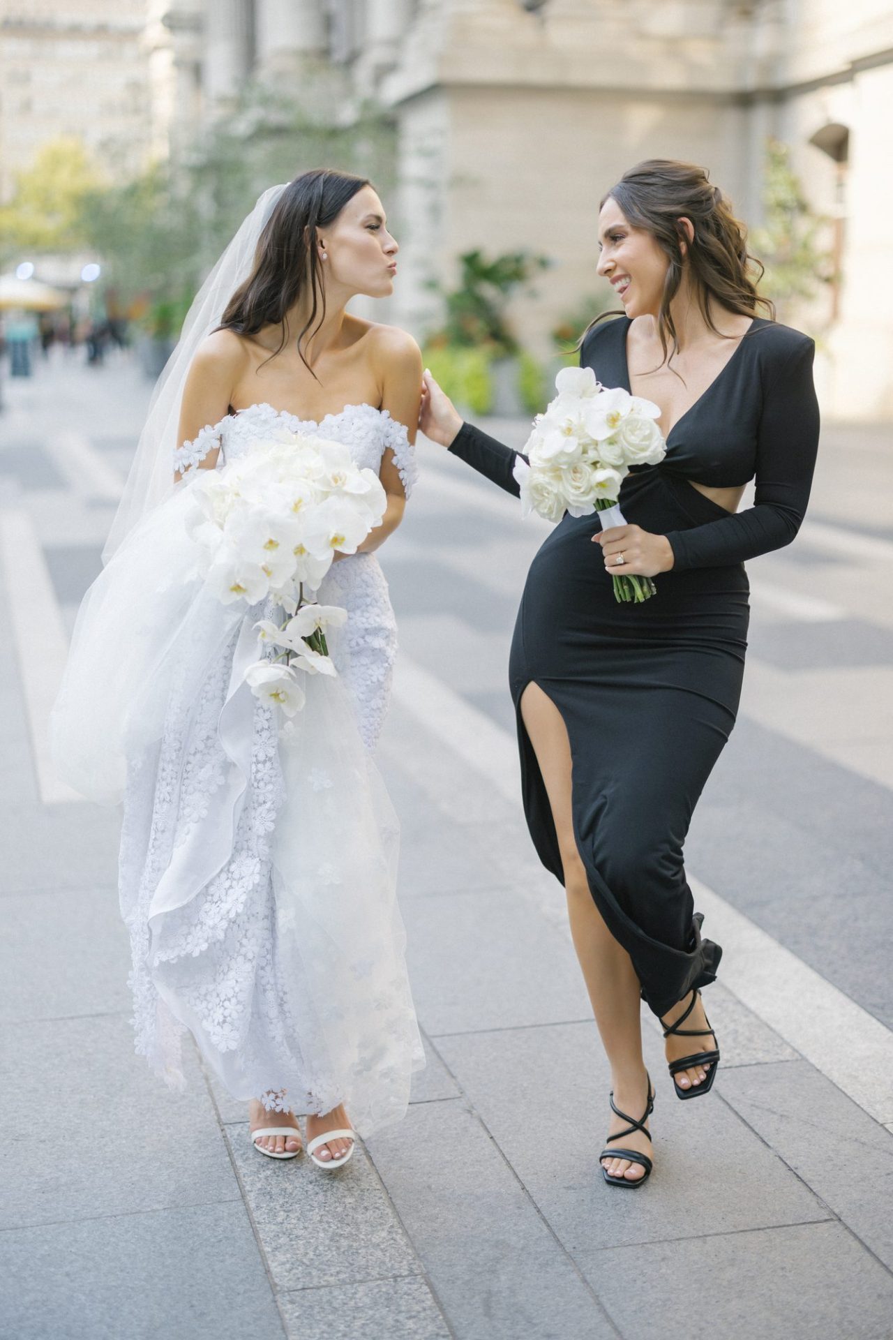 Chelsea and Tomer's wedding party at City Hall and Dilworth Park