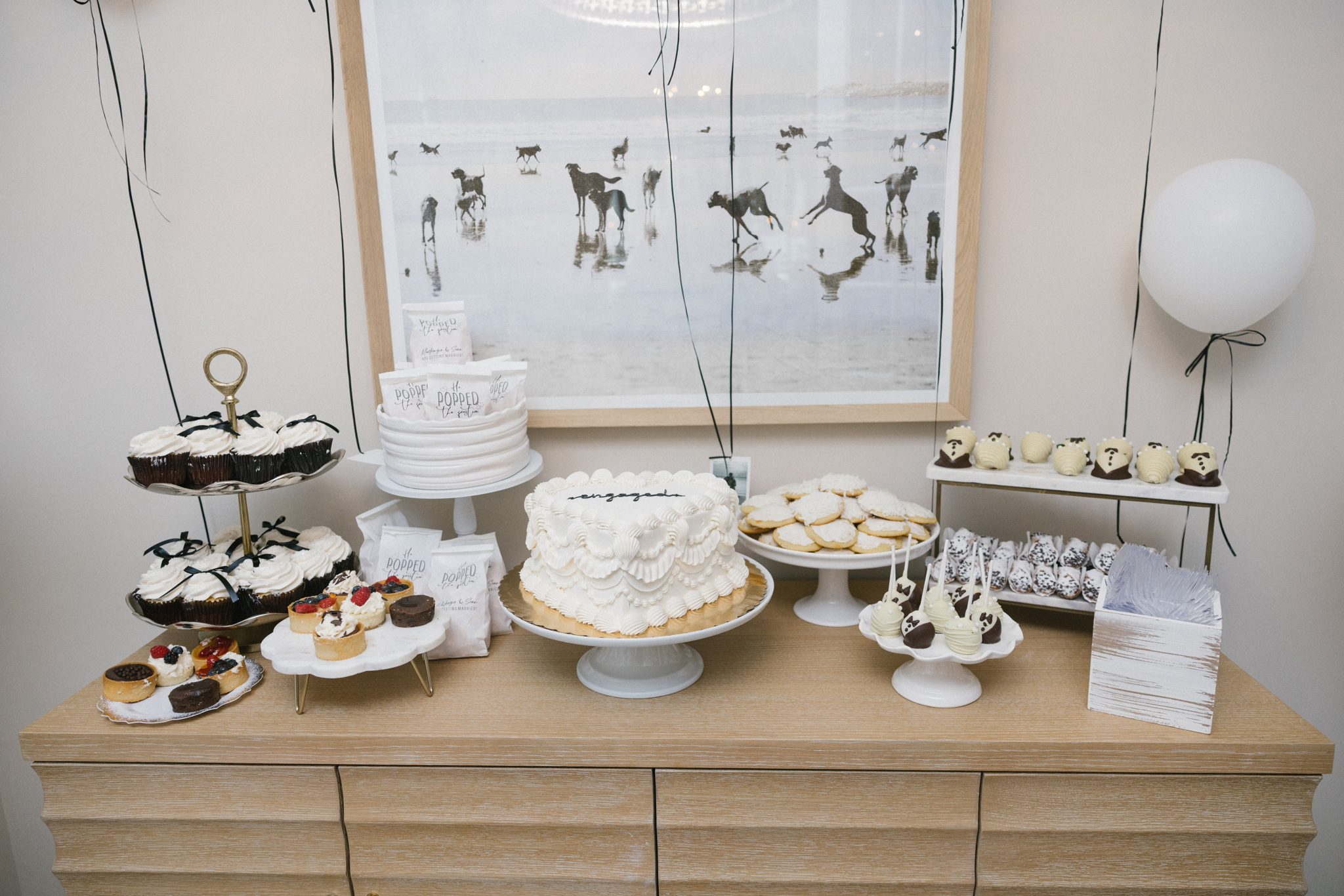 Dessert display at an Ocean City NJ engagement party