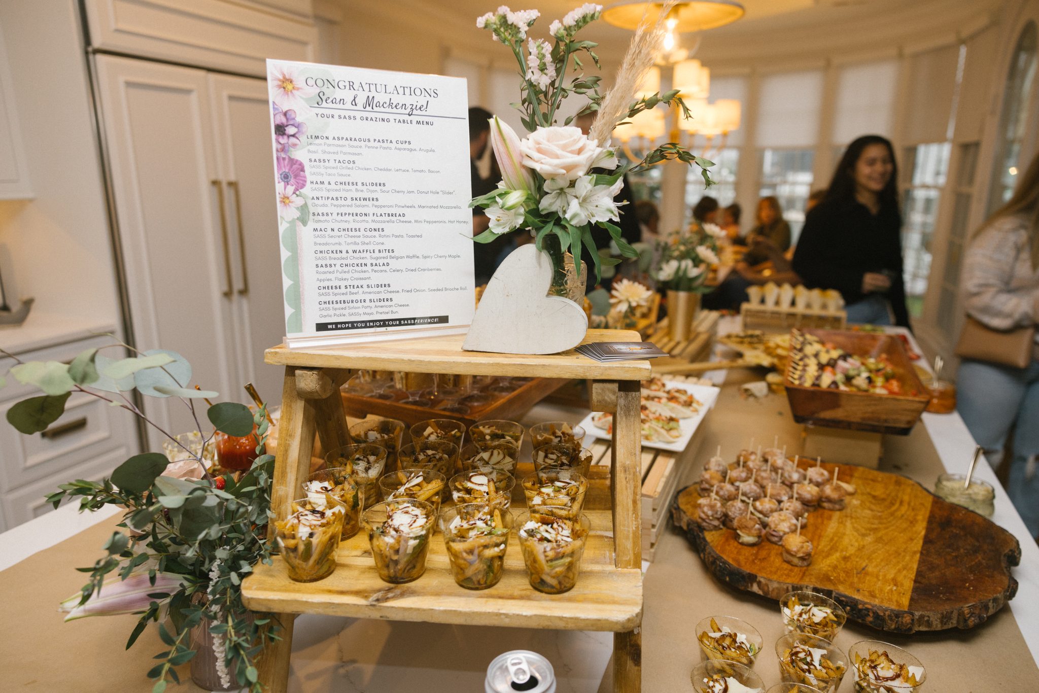 Grazing table catering details by SASS Kitchen and Taco Bar at an Ocean City NJ engagement party