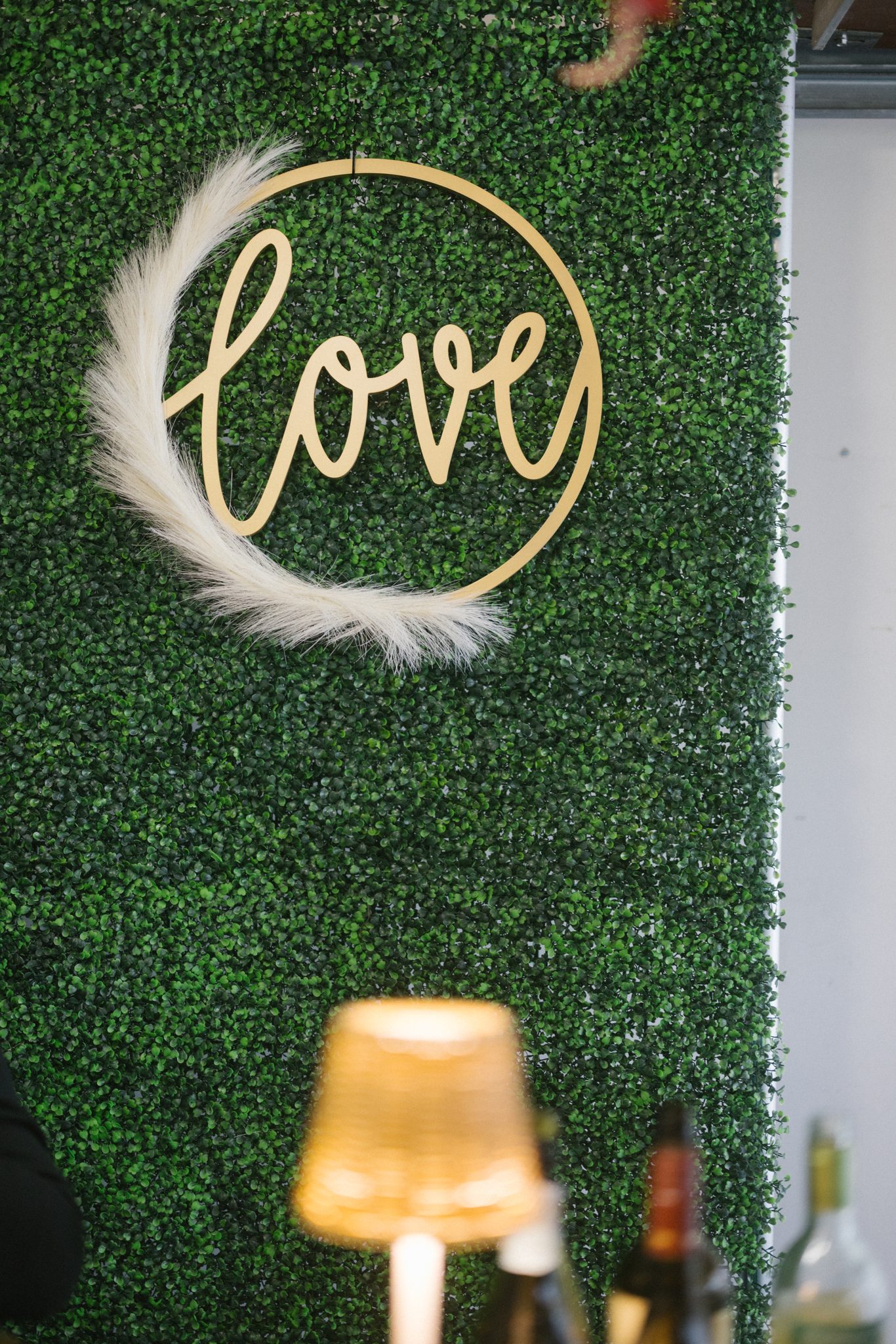 Love sign decor at an Ocean City NJ engagement party