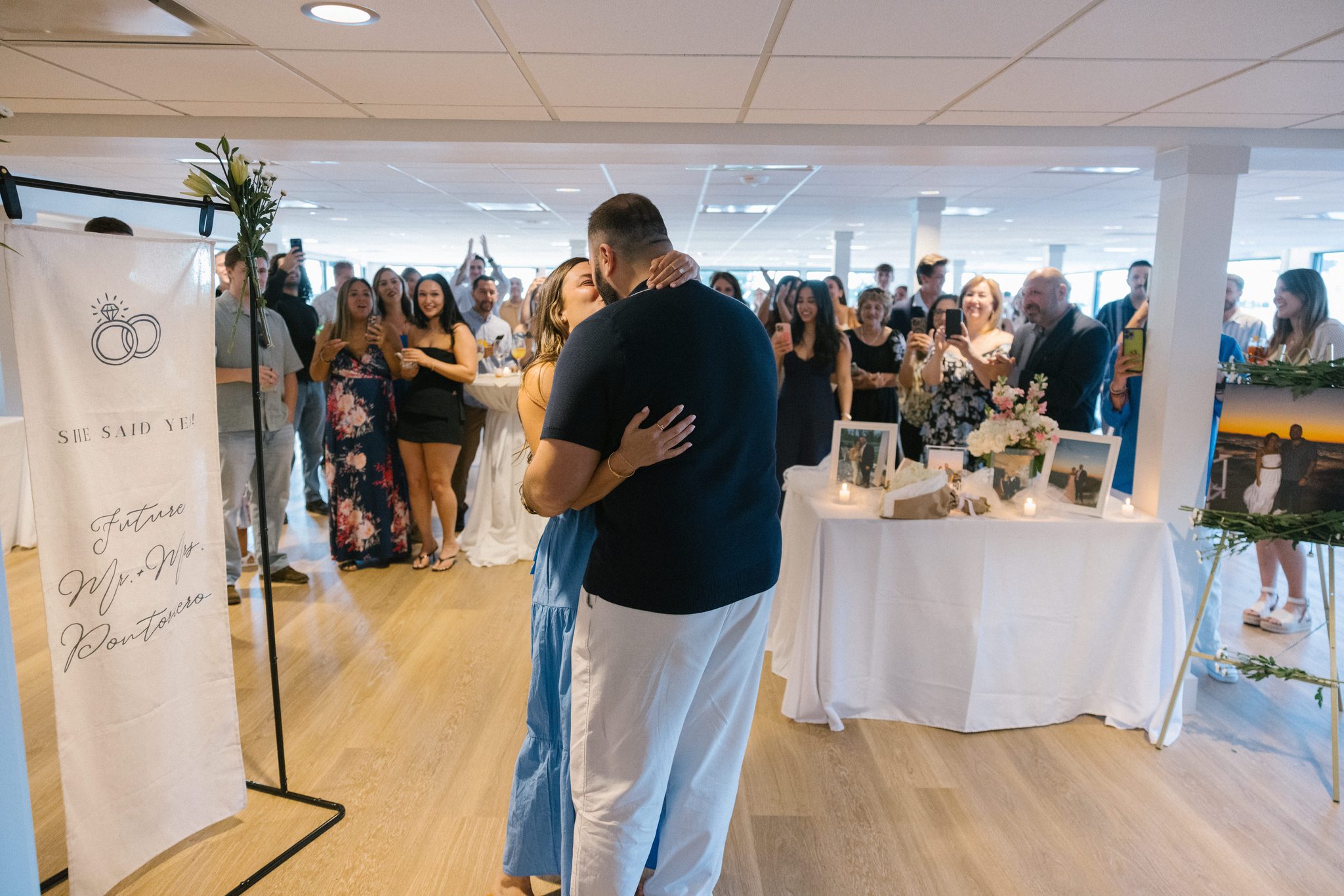 Anthony and Juliette greeted by family and friends at Harbor Point in Point Pleasant Beach NJ